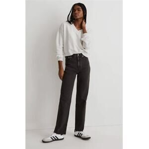 Madewell Black Straight Leg Jeans